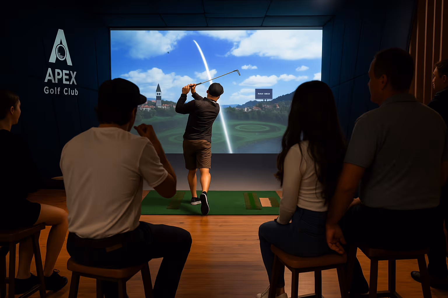 The full-service bar area