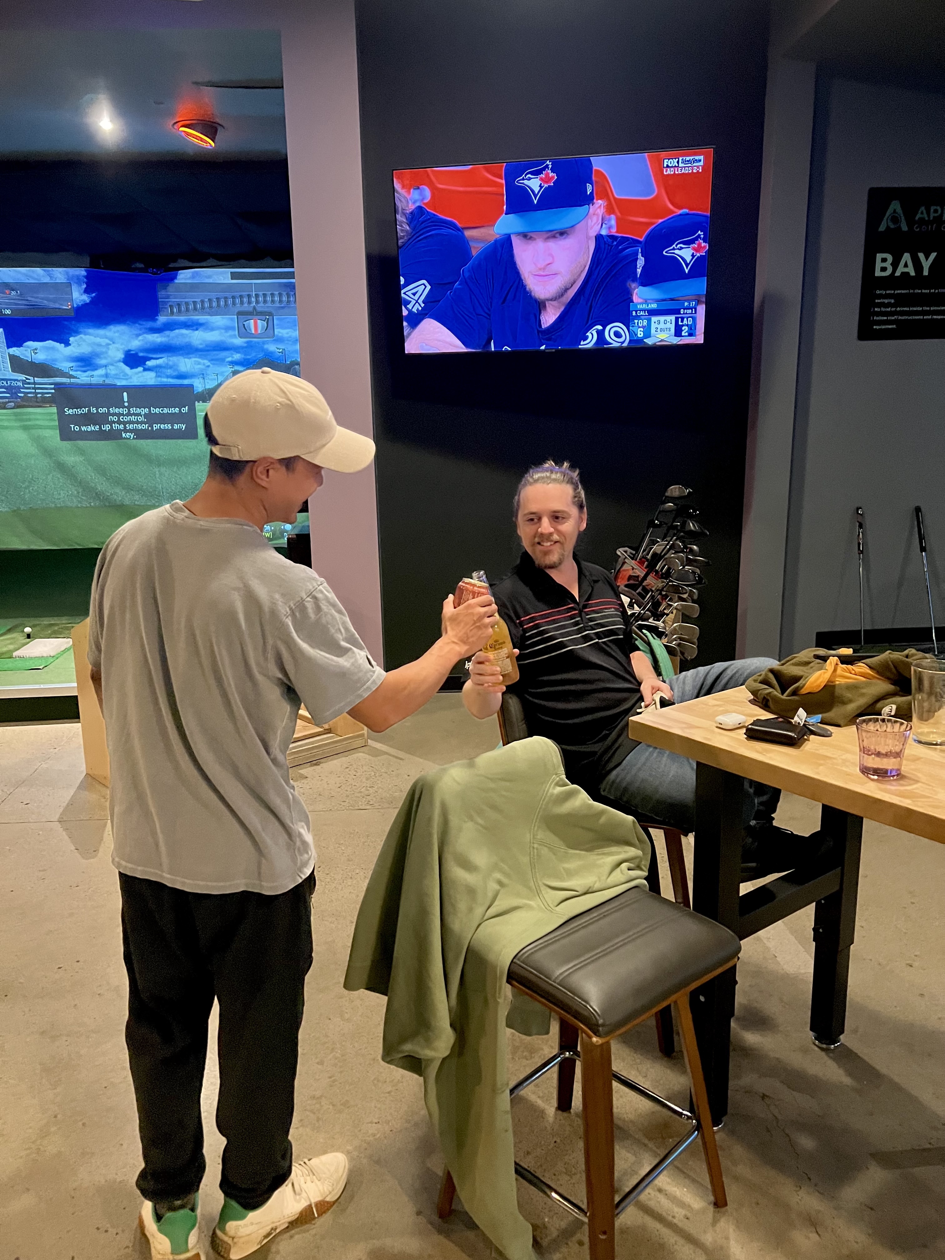 Golf simulator action